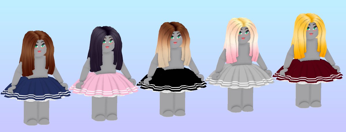 Erythia On Twitter Sooo Skirts Pleated Skirt Showcased With Straight Hair Roblox Robloxugc