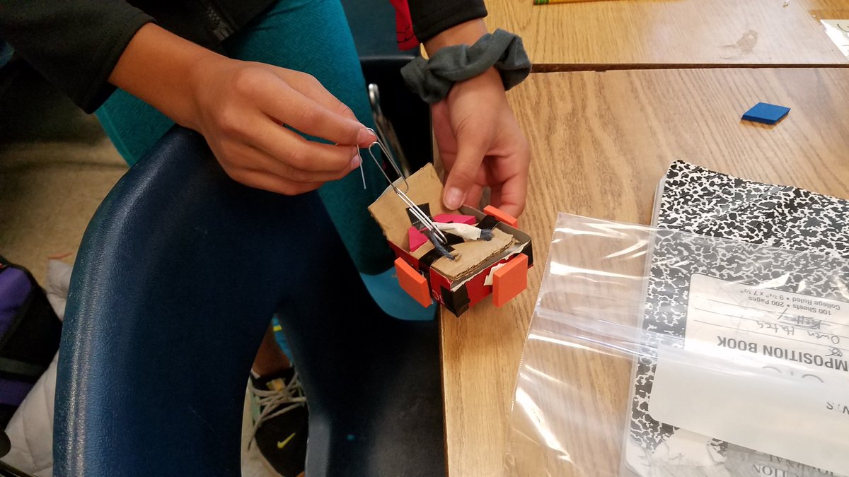Massad_Class's tweet photo. Fun! PBL Friday Day 2 - Zipline Rescue! Teams following the Engineering Design Process to build their prototypes. @AISD_Science @PTA_Patton @Patton_Pioneers https://t.co/dEdMy2EOFq