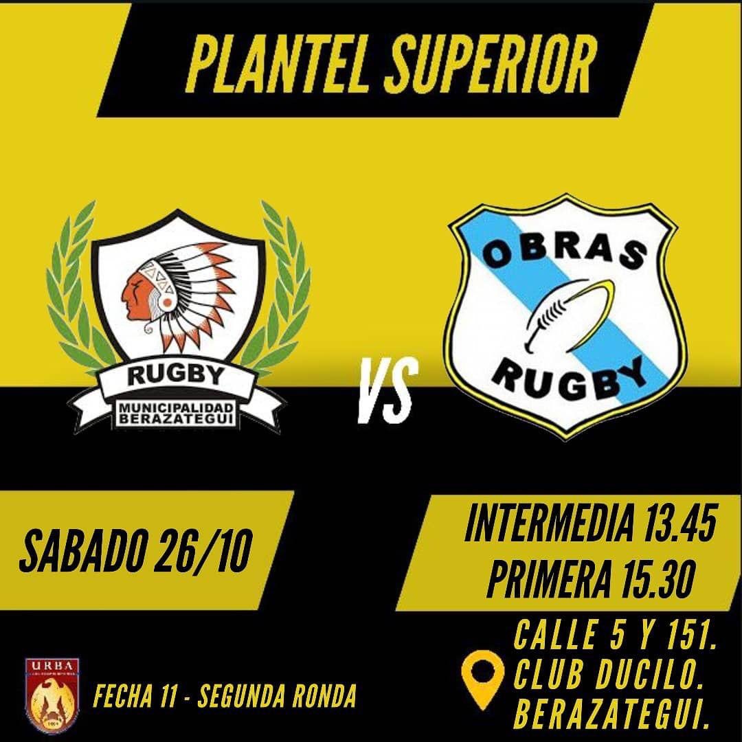 Mañana en Berazategui #JuegaObras Primera, intermedia y M17 se enfrentan al conjunto local. Vení y alentá con nosotros! #SomosObras #SomosRock