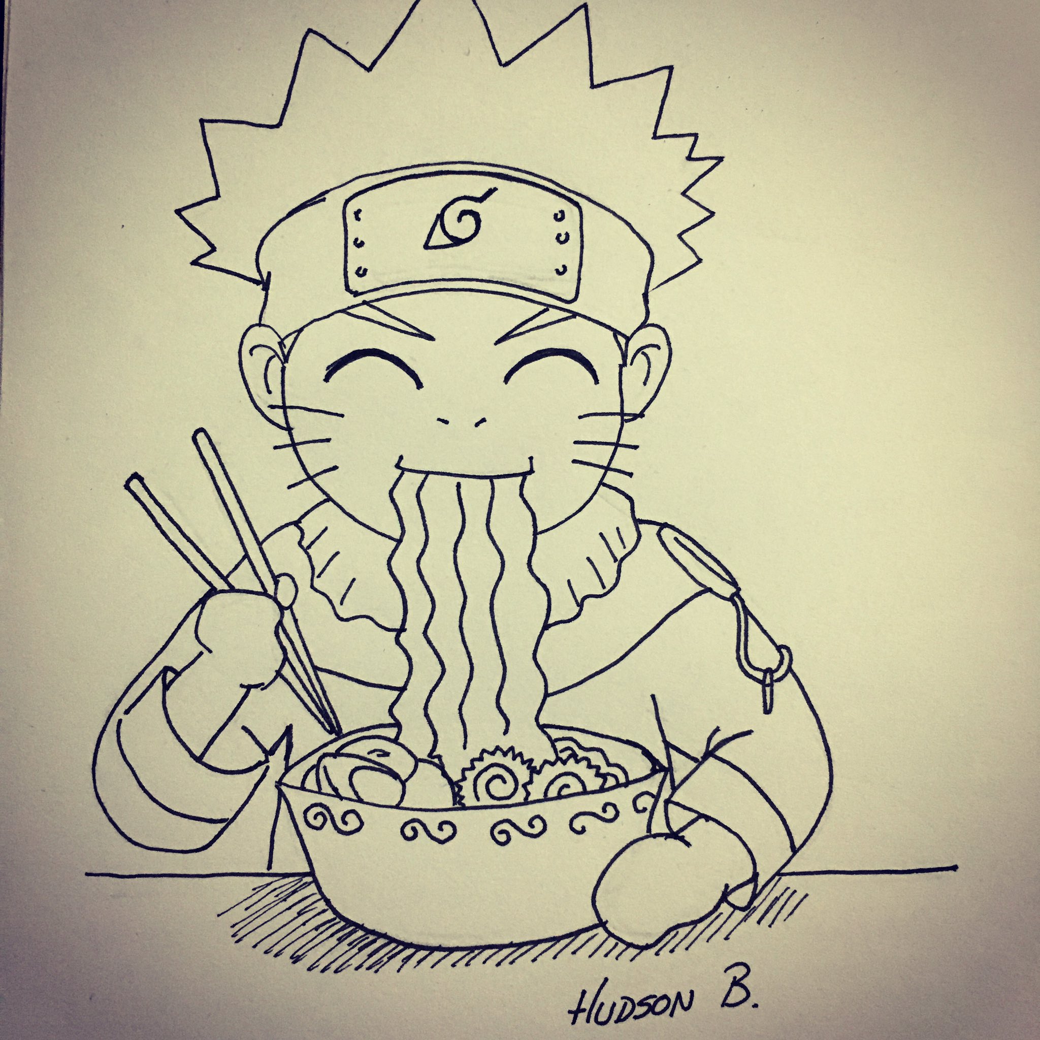 HudsonB on X: Ramen (DIA 25: Saboroso) #inktober2019 #inktoberday25tasty # naruto #desenho @draw  / X