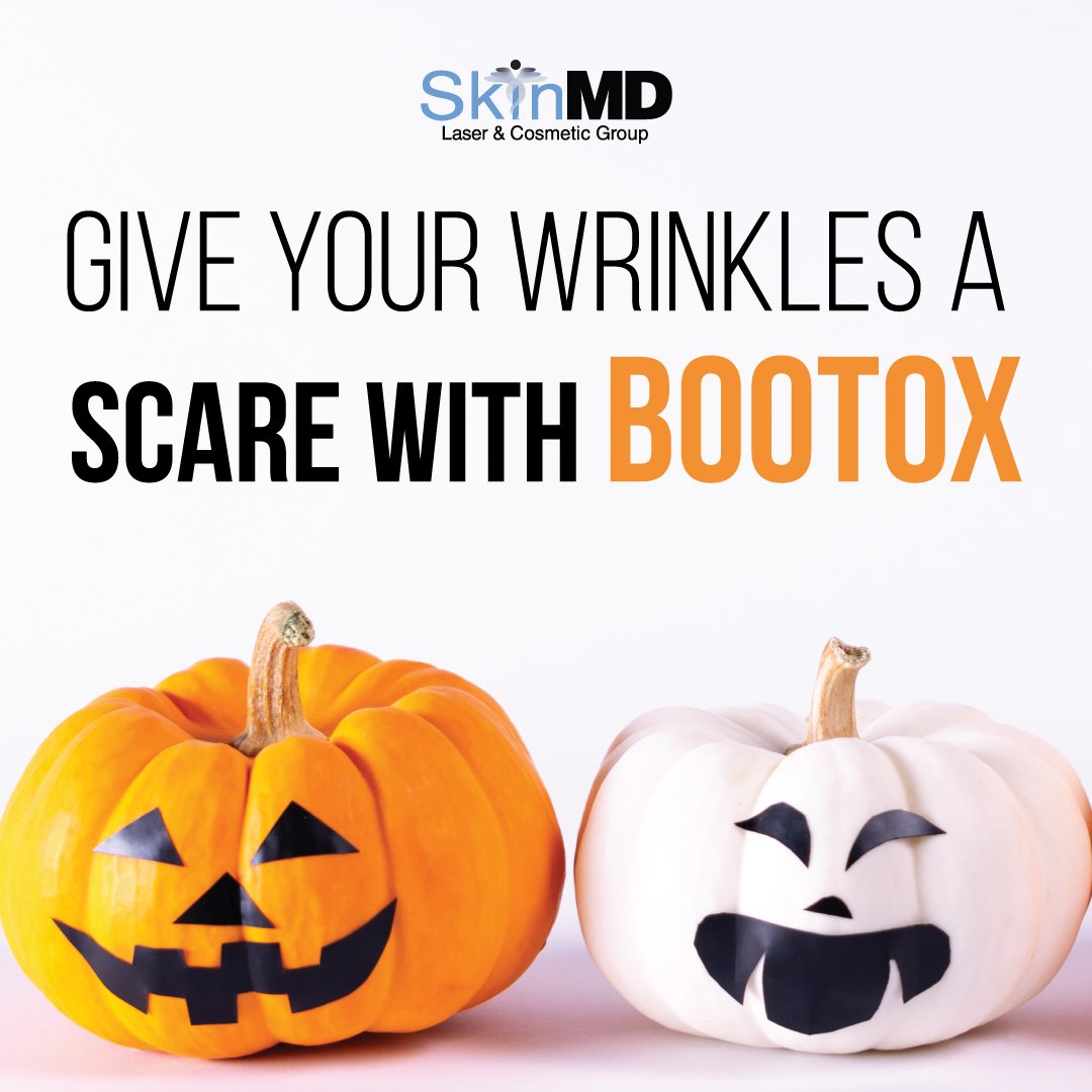 skinmdBOS's tweet image. It&apos;s trick or treatment time at Skin MD! We have JUST the right treat to scare away your wrinkles! 🎃👻 #Botox #Bootox