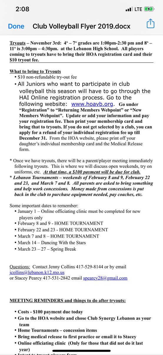 LadyJacketVball's tweet image. Club Synergy Volleyball tryouts are on Sunday, Nov. 3rd at LHS.  Please email Stacey Pearcy or Jenny Collins with any questions.