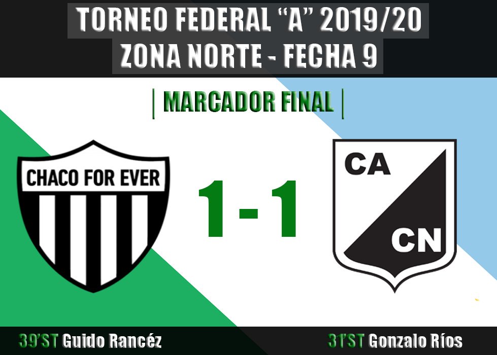 #TorneoFederalA ⚽

Sin juego asociado, con falta de ideas y de claridad, el conjunto de Acosta lo buscó con empuje y garra. Logró el 1-1 sobre el final ante Central Norte de Salta en el "Gigante" y sigue en zona de clasificación.
