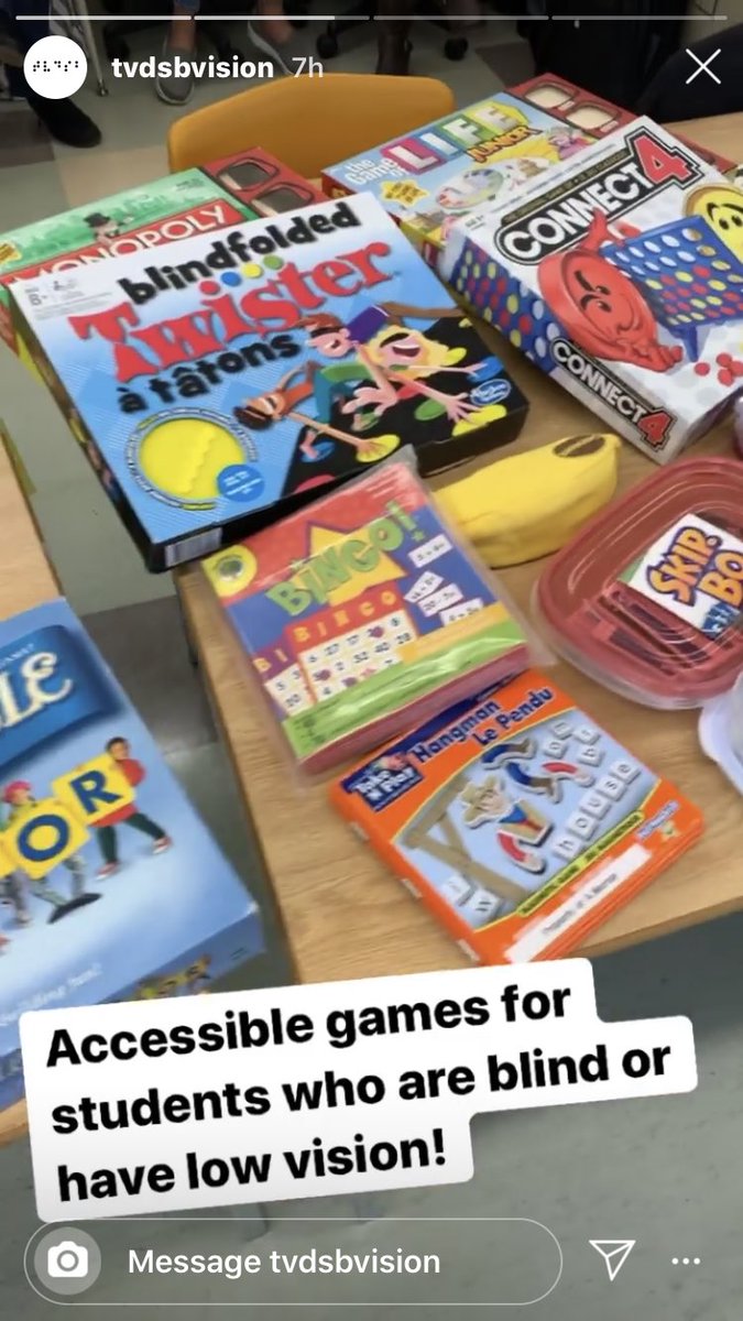 visiontvdsb's tweet photo. Great day of learning for transcribers and vision teacher! Accessible Tech, accessible games and O&amp;M fun! #blind #lowvision @SpecialEd_TVDSB https://t.co/H22kYsbWe4