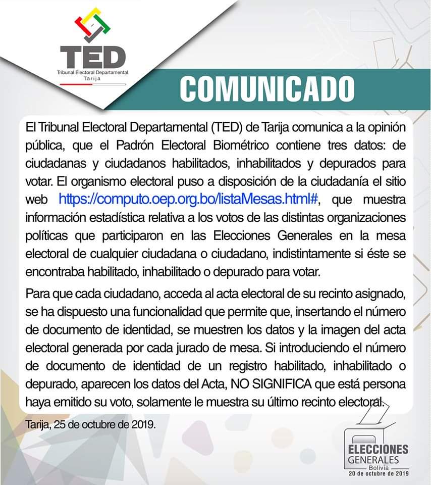 BoElecciones's tweet photo. #Importante
#EleccionesGenerales2019 
Para más información visita 👇

https://t.co/OpuAkLdeR5 https://t.co/kCnCQduDmK