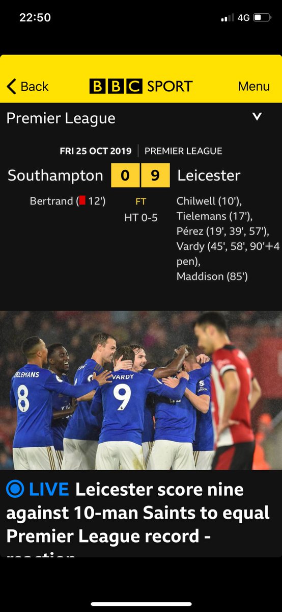DCWilliams330's tweet photo. I was there! Nice way to spend an evening drenched watching your side capitulate to a record Premier League defeat. https://t.co/l2crK02uF2