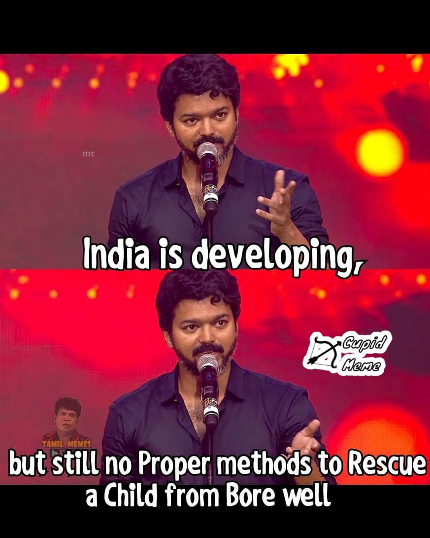 Cupid_Meme's tweet photo. No proper Technology to rescue a child.

Pray for sujith 

#PrayForSujith #prayforsurjith #SaveSurjith #technology #LiveRescue #UPDATE https://t.co/BLfMiFmrGw