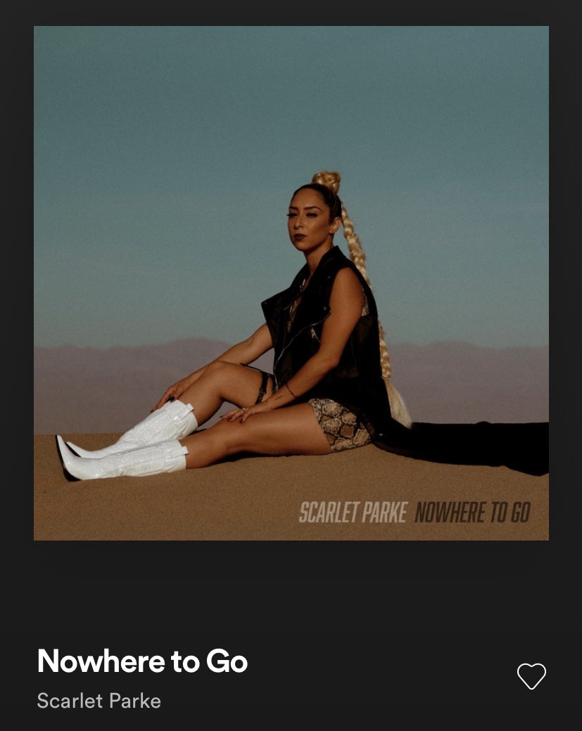 My new song “Nowhere To Go” is OUT NOW!! Click to listen then RT 👉🏽 linktr.ee/scarlet.parke