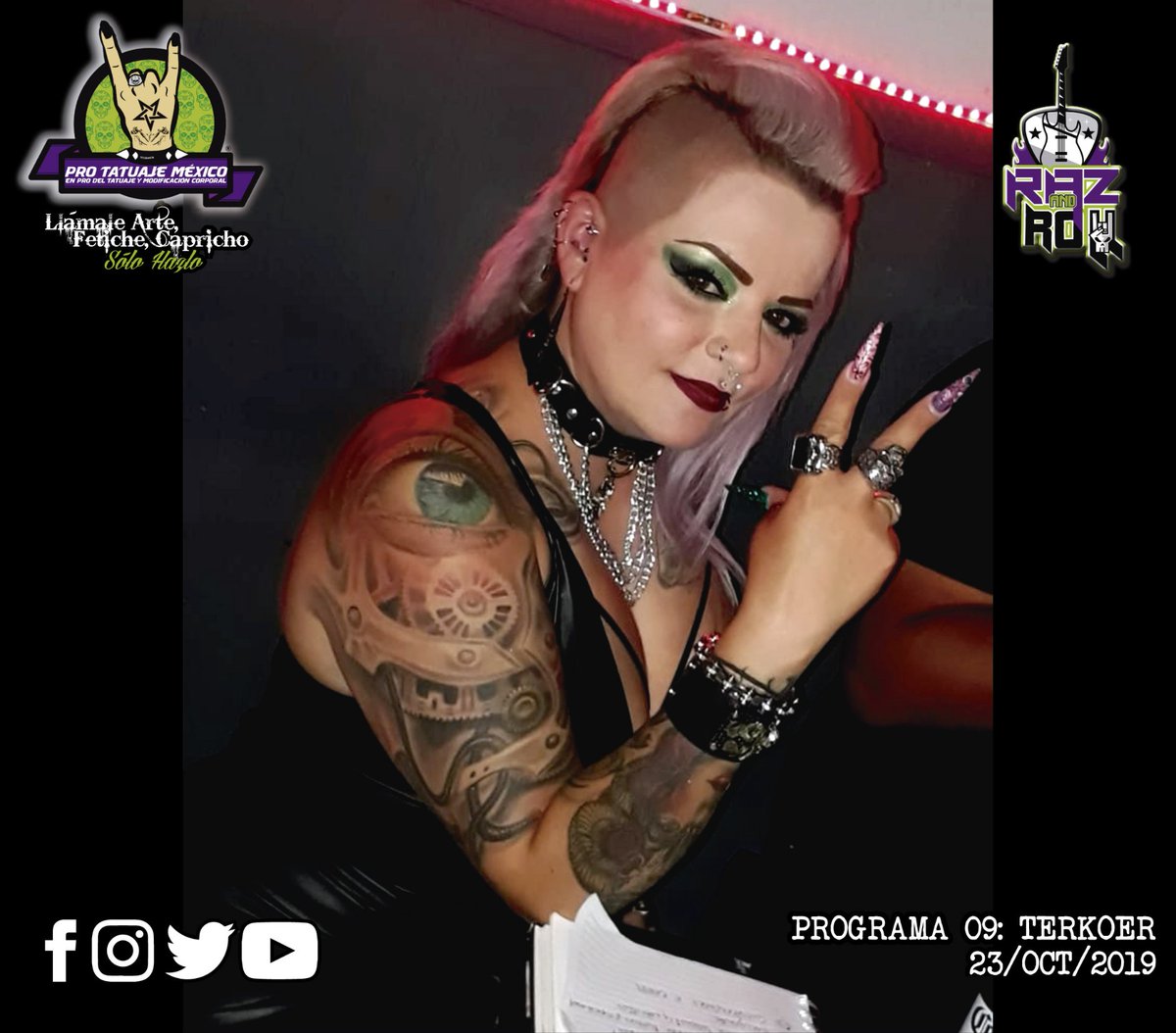 ProTatuaje_MX's tweet photo. Nuestra preciosa conductora, entrañable amiga, la única #Batirocker :D
#tattooedgirls #metalheads #metalmaiden #tattooedbeauties https://t.co/hRwCEXca97