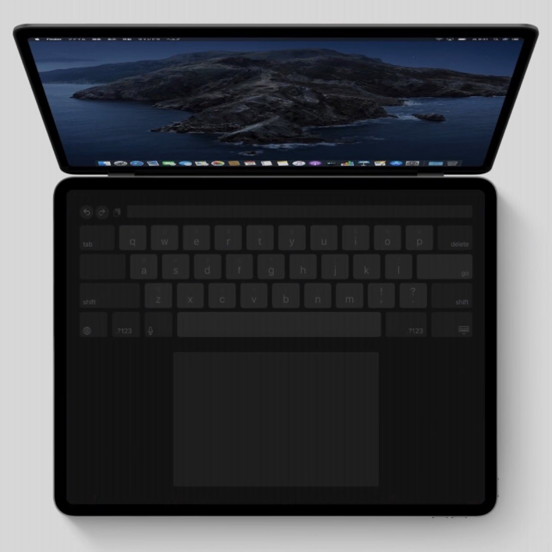 Tsubuteshi's tweet photo. 液タブにmacOSでもいいけど、こういうDSみたいなMacBook割と本気で欲しいんだけども。 https://t.co/Whr0B4N2l6