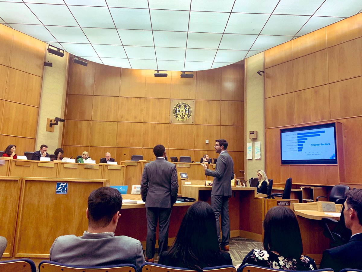 sdworkforce's tweet image. Daniel and Jamal of our research team show off our new priority sector posters, including a demo of the QR scan that directs to workforce.org/mycareer—take a look around! #mynextmove #thisisworkforce #SDprioritysectors