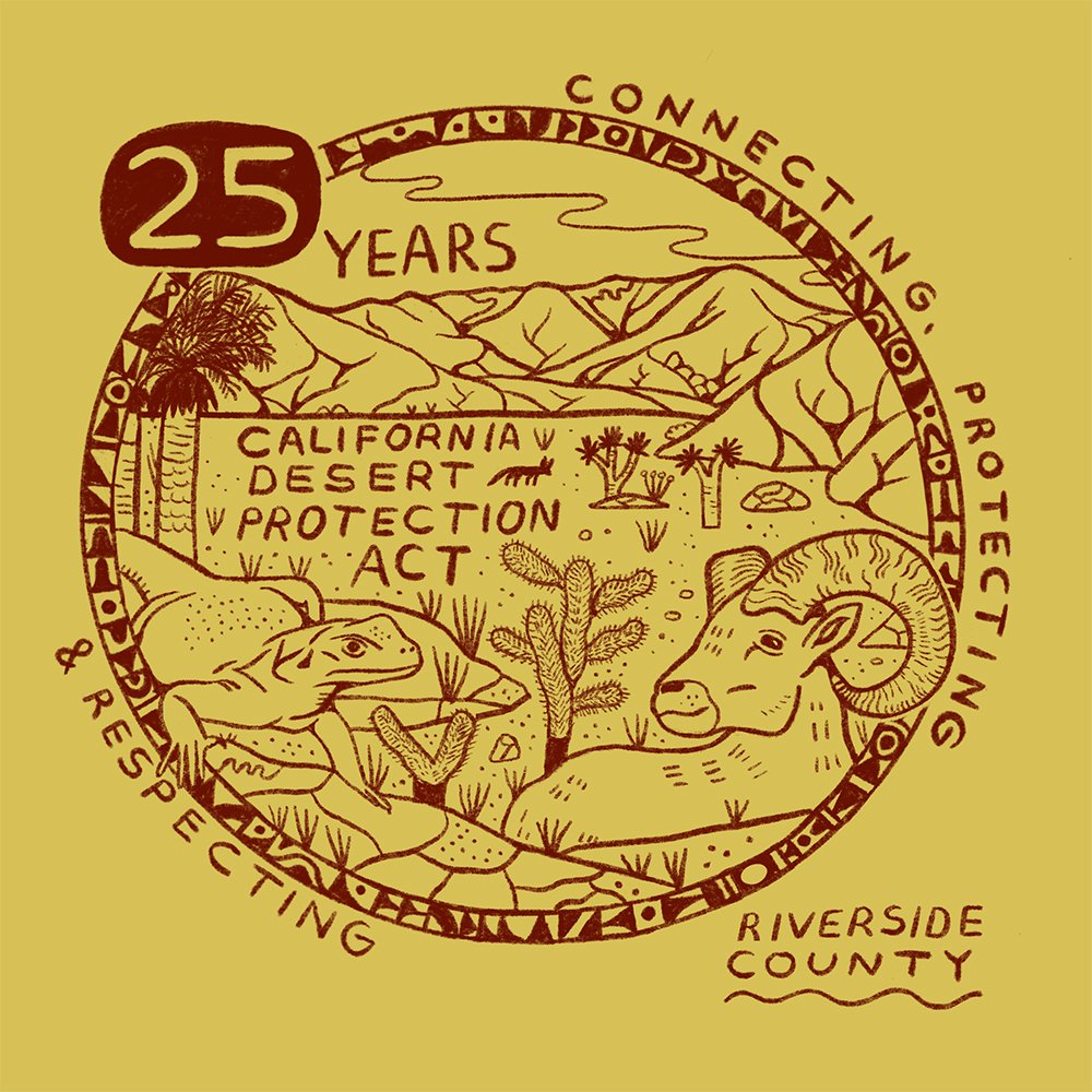 MojaveDesertLT's tweet photo. Did you know that #RiversideCounty is home to endangered species? The ecologically rich Chuckwalla Bench bajada region is an area of critical environmental concern, as it is frequented by the threatened desert tortoise. #25yearsofCADeserts https://t.co/1PS8ezQP3p