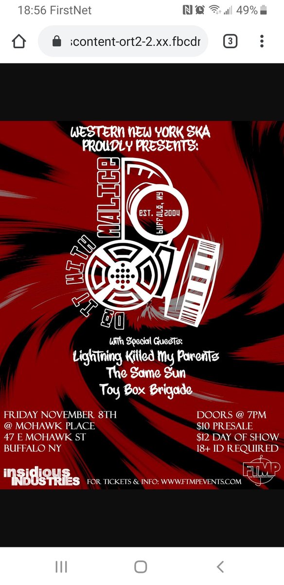 ToyBoxBrigade's tweet image. Come see @LKMP_NY, @DoItWithMalice and The Same Sun at @mohawkplace. Well be in the skank pit! open.spotify.com/artist/5Tgw2Bo… #buffalo #ska #music