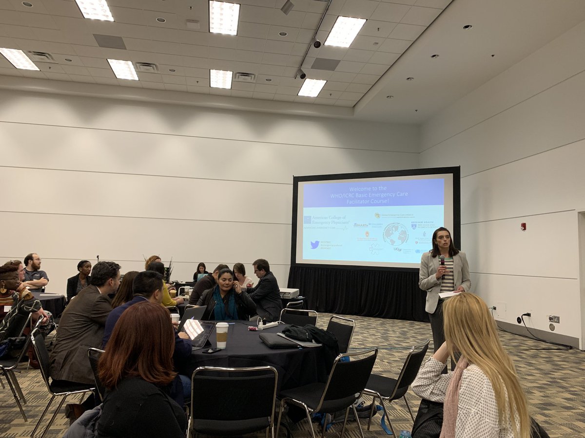 umanamd's tweet photo. First up for me at #ACEP19?
The WHO/ICRC Basic Emergency Care Facilitator Course #ACEPBEC #WHOBEC #emergencycareforall
@ACEP_IEM @ACEPNow https://t.co/1BtoQ2wjDE
