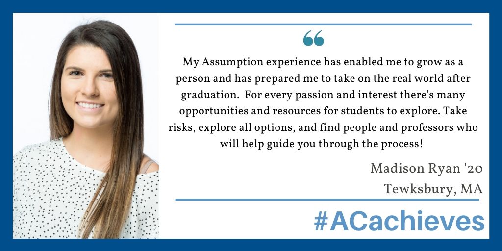 AssumptionUadm's tweet photo. Before her internship at Comportz Technologies, Madison didn't have experience working in IT or in search engine optimization. Now, she is considering a career in SEO! She is a double major in organizational communication &amp; psychology with a minor in marketing! 🐾 #ACachieves 🐾 https://t.co/eTxBADYeyC