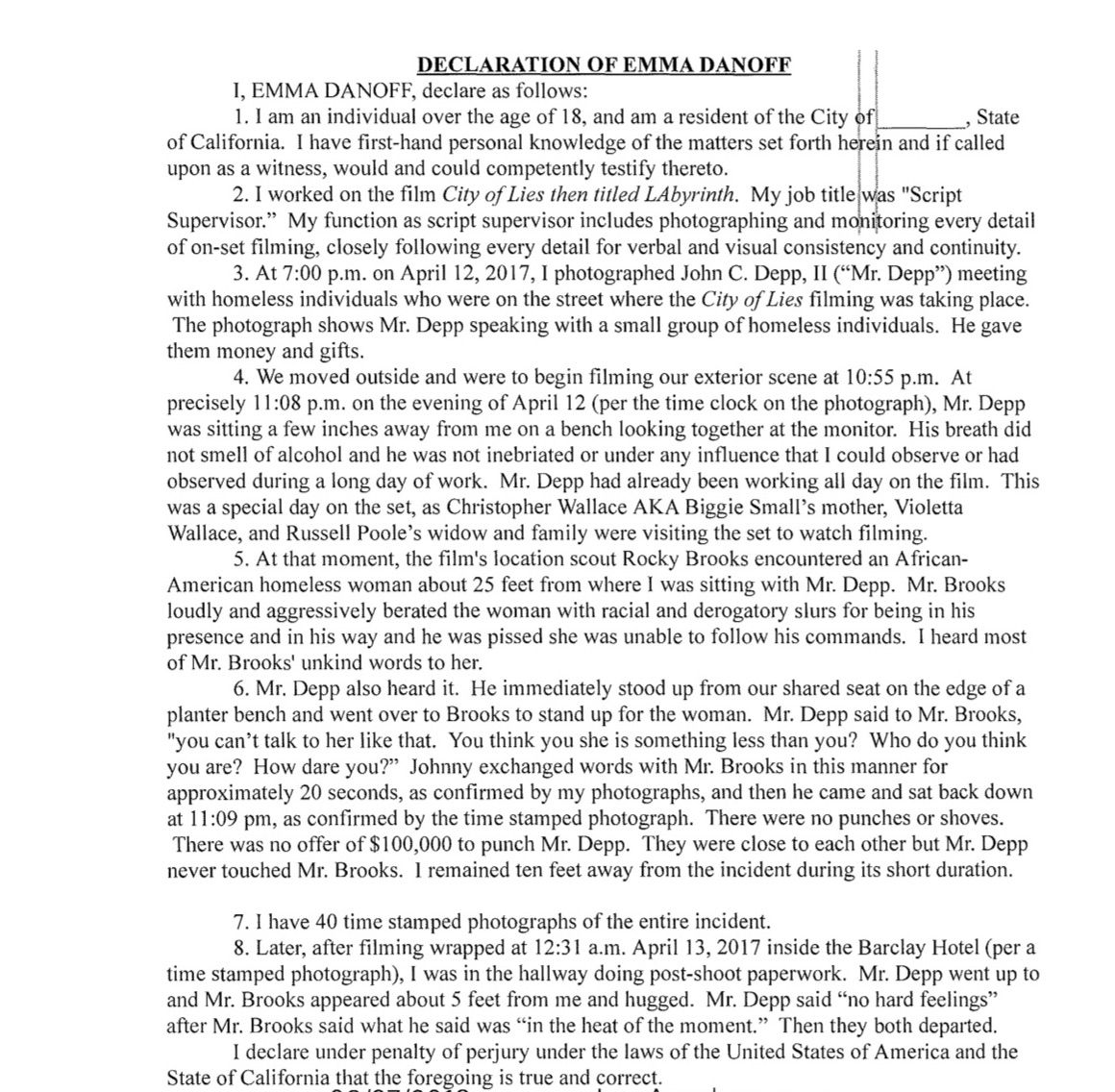 Thanks to key testimony & time stamped photos from Emma Danoff, the script supervisor (a job requiring an incredible eye for details), we now know Rocky's claims to be nothing more than a hoax.