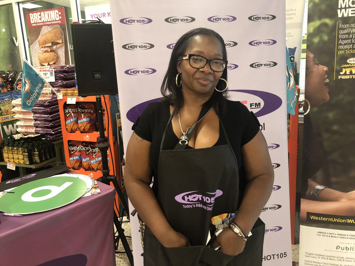 Hot105's tweet photo. Thanks for hanging out with @TantoIrie at #publix as we celebrate the upcoming #jamaicanjerkfestival! We had a $250 publix gift card giveaway and delicious cooking demonstrations by @MajorKelsee! #WHQT #hot105 https://t.co/ltHD5OeZB3