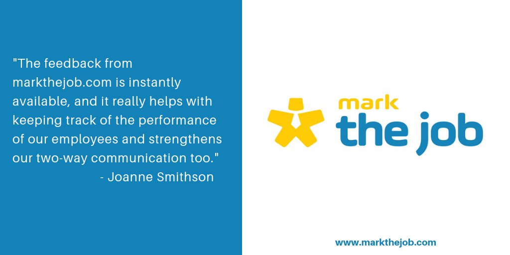 markthejobcom's tweet image. Our clients find Mark The Job evaluation review tool a great way to keep on track of their employees. Thank you Joanne for your feedback. #performancereview #markthejob