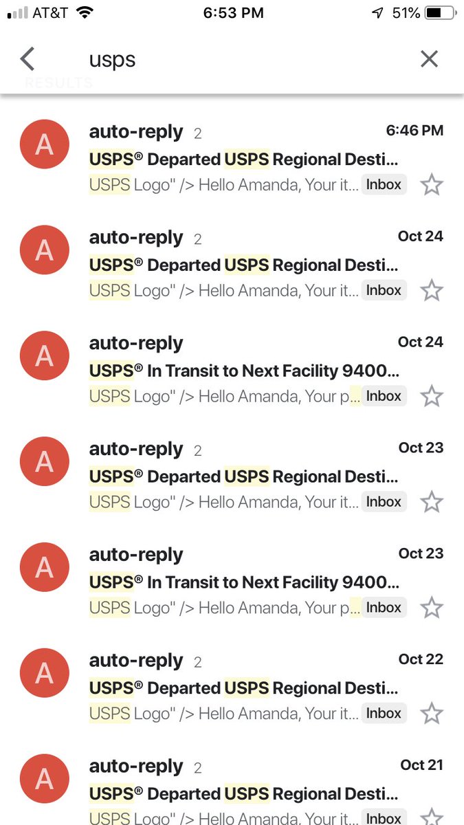 AmandaWar's tweet photo. @USPSHelp tomorrow my package is 14 days late. Every day I get at least one notification that it’s departed and on its way to destination. Is this normal? I feel like it is lost? https://t.co/qj6wtEIeFJ