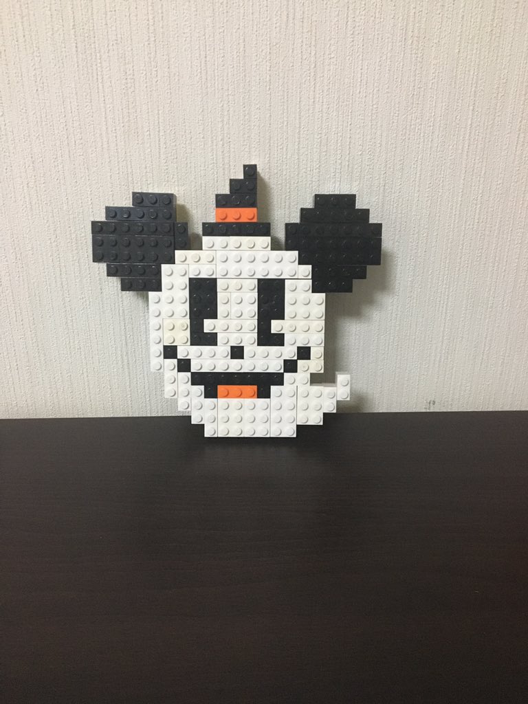 ট ইট র レゴタク レゴアート ゴーストミッキー ミニー レゴ Lego Lego ドット Pixel ピクセル モザイク画 Mosaic 絵 Art 趣味 Beads パーラービーズ 8bitart ブロック Legofan イラスト ディズニー Disney ミッキー ハロウィン