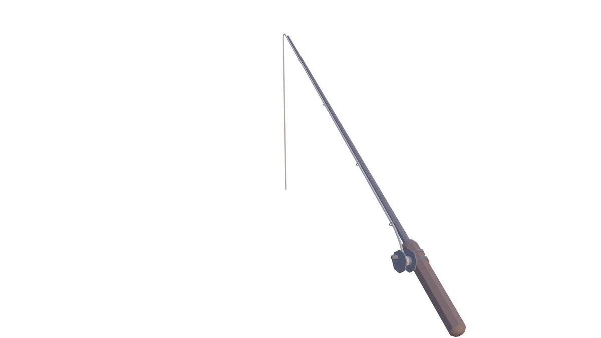 Saywhoom / Tret on X: low poly fishing rod, for all your small