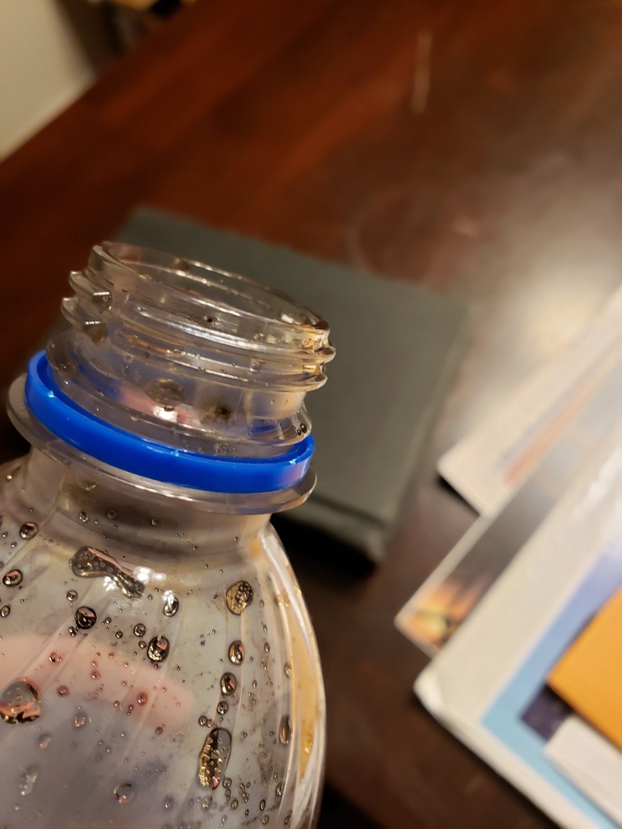 Lucien177's tweet photo. @pepsi I have thrown out 4 different 6 packs of 16.9 oz. Bottles in the last week because of mold under the cap :( https://t.co/hI4zLxYD0b