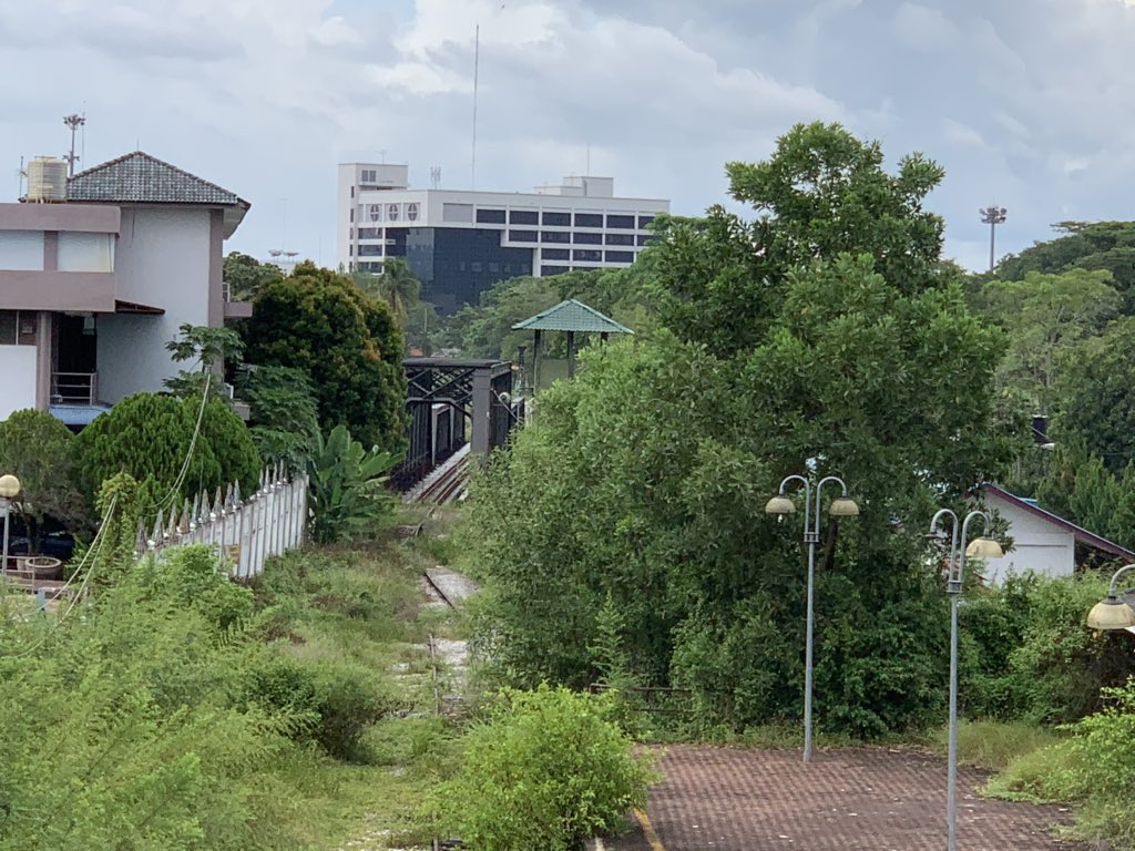 Rantau Panjang railway station, or what it used to be. Before going on the other side I briefly managed to explore the last station in Malaysia close to Thai border. Notice in the second picture the Friendship Bridge over River Kolok (or Golok).