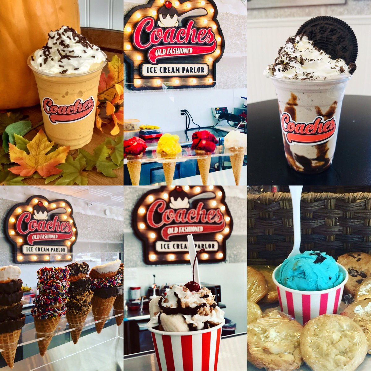 Coaches Old Fashioned Ice Cream Parlor.. Open Until 10:30pm Tonight!!! #CoachesIceCream #BestIceCreamEver #LocalIceCreamParlor #SuperPremiumIceCream