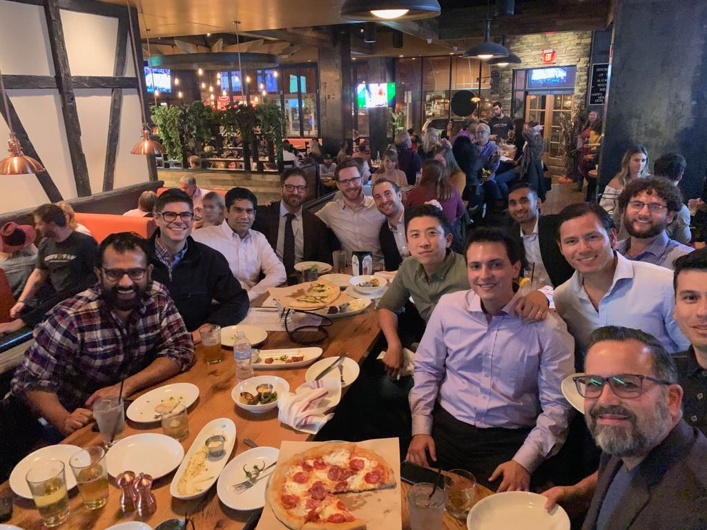 No better way to end a busy day at #SMSNA19 than having some food and drinks with the #ramasamyteam #SMSNA2019