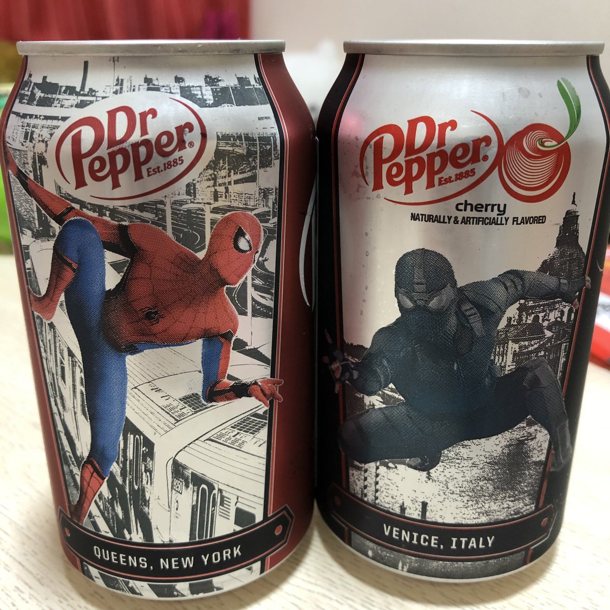 スパイダーマンのドクターペッパーみつけてこないだ即買いした