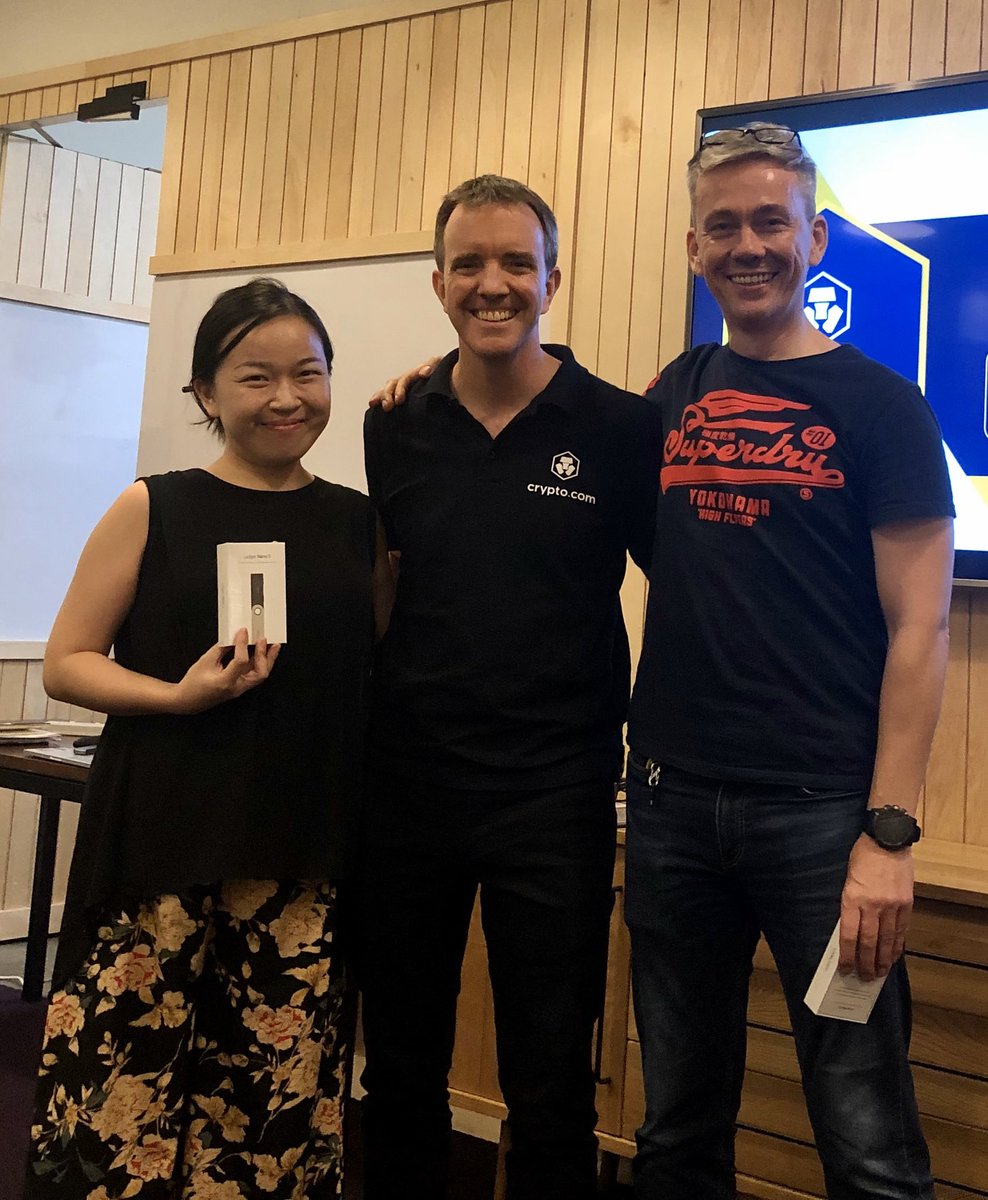 cryptocom's tweet photo. An inspirational evening of presentations (new product ideas) in the final round of our Case Competition. Congrats to our winners, The Cryptonauts &amp; runners up, Repsol and The Syndicate. Huge thanks to our judges who received https://t.co/vCNztABJoG branded Ledgers. https://t.co/EgM54yLGsy