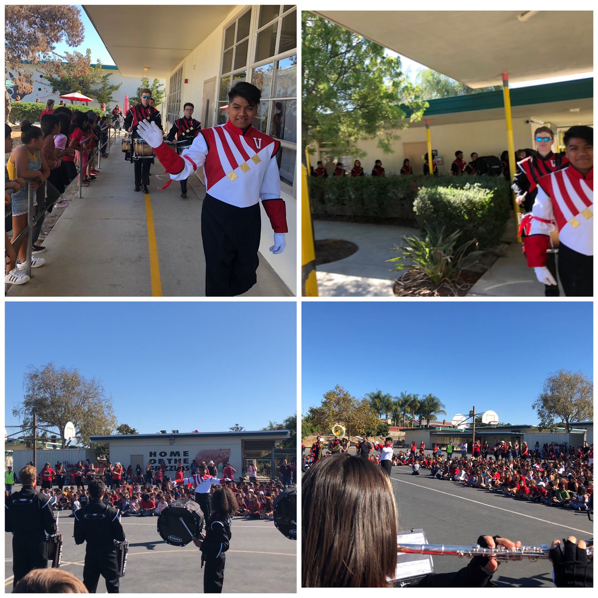 @Grapevine_VUSD was honored to have the visit of <a href="/VHSPanthers/">Vista High School</a> Marching Band to culminate a strong week promoting healthy life styles and choices. <a href="/VistaBlueprint/">Vista Unified</a> <a href="/cityofvista/">City of Vista, CA</a> <a href="/redribbonweek/">Red Ribbon</a> #vusd