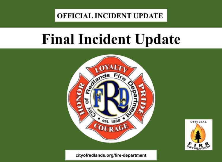 Redlands Fire Dept. tweet media