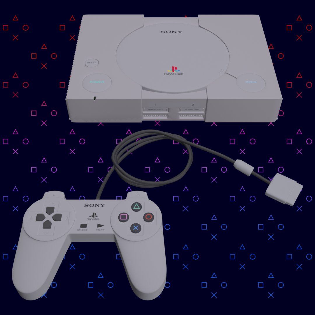 _florenst's tweet photo. Modelo 3D del joystick de la PlayStation 1 hecho en Blender. 🎮
#3D #3DModel #3dmodeling #modelo3d #modelado3d #joystick #PS1 #playstation https://t.co/QaeekzTPVi
