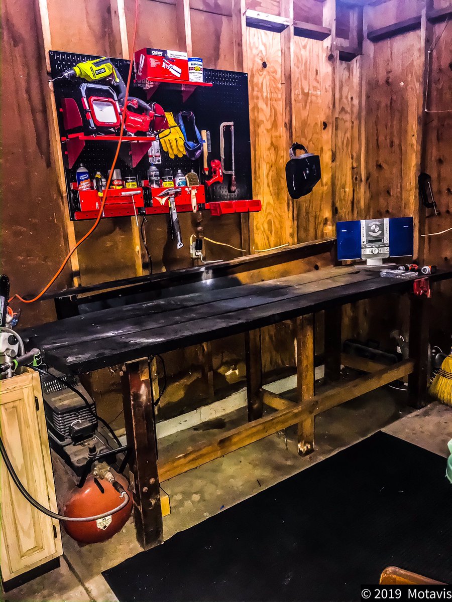 FutureSkully's tweet image. After: I bought three more panels and need to buy some more hooks. Then everything will be hung up or on a shelf.  

Next photo is a closer photo.
#WallControl #MadInUSA