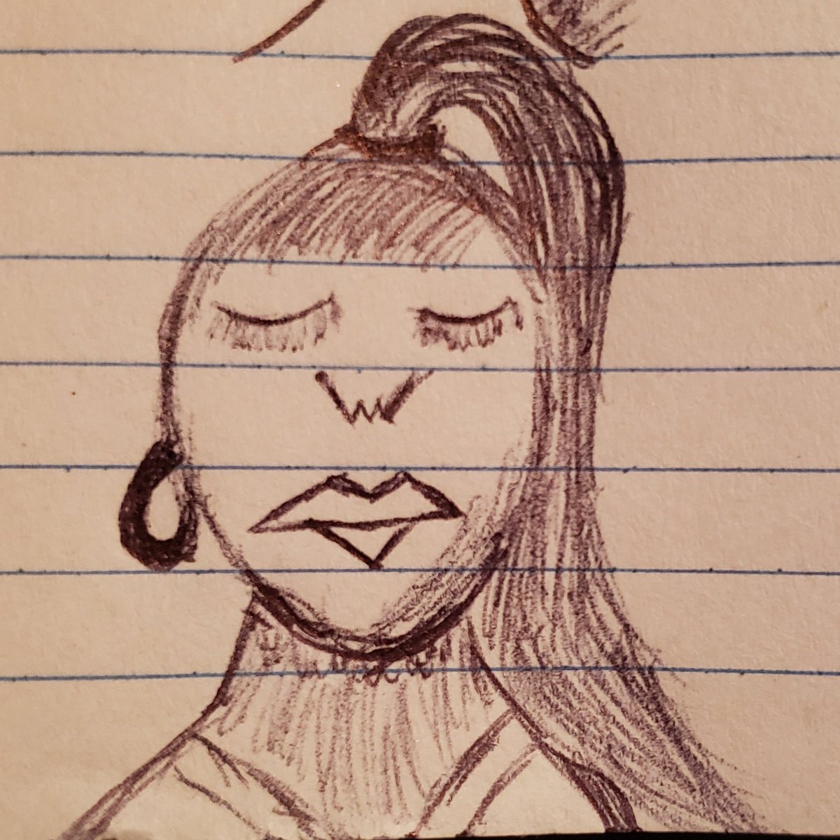 cheyienne13's tweet photo. My love said no to my good drawing. SO MEAN #drawing #freehand #pen #dessin #debujo #strangefaces #sketch #drawingpad #sketchpad https://t.co/6GmyWOz341