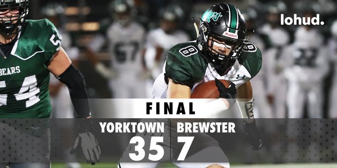 FINAL: Yorktown scored five unanswered touchdowns to dispatch of Brewster.

More from @lohudinsider here: bit.ly/2MNO9ET

<a href="/Yorktown_Sports/">Yorktown Sports</a> <a href="/YCSD_Athletics/">Robert Barrett</a> <a href="/YHSDeGennaro/">Mr. Joseph DeGennaro</a> @Yorktownlax