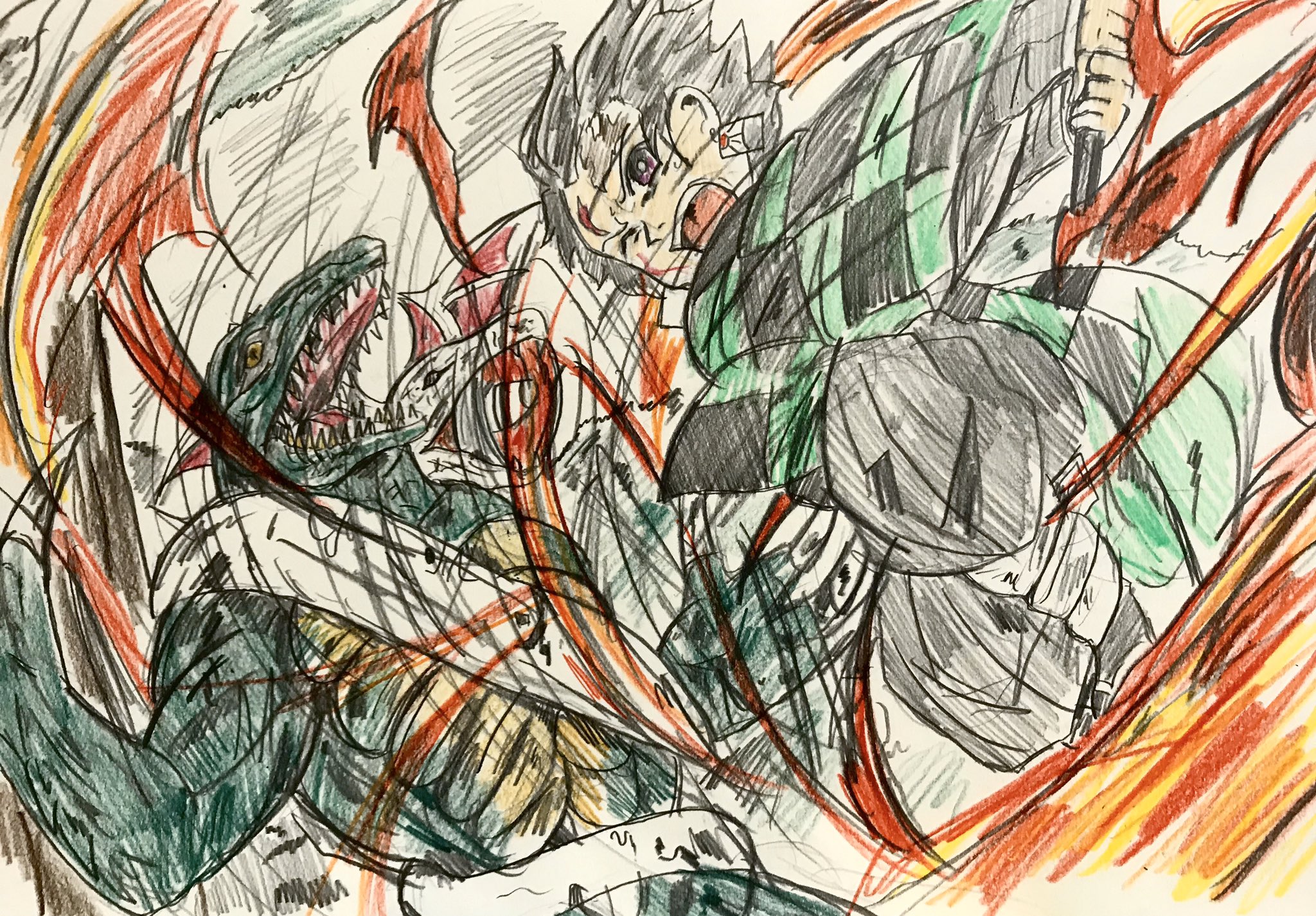 イゴまる リクエストお断り Sur Twitter 響鬼達の攻撃を防ぎ アームド響鬼でも苦戦した魔化魍ヨブコ ヒノカミ神楽にいけるかな 鬼滅の刃 仮面ライダー響鬼