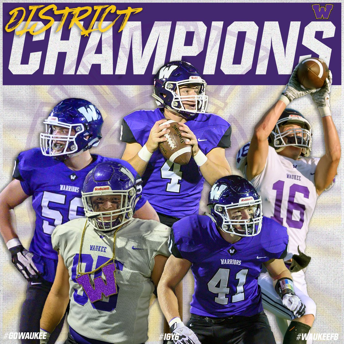 Say it with me DISTRICT CHAMPIONS!!!! #GoWaukee #iahsfb   #FridayNightLights
