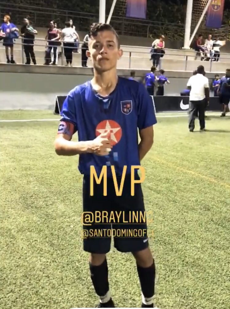 Felicitamos a nuestro Braylin Nuñez, quien fue seleccionado #MVP del partido en el inicio de la #PromiseLeaguete. Enhorabuena Braylin!!! Somos #SantoDomingoFC 🇩🇴⚽️ #ElBalónNosUne #FutbolBaseRD #ElEquipoDeLaCapital