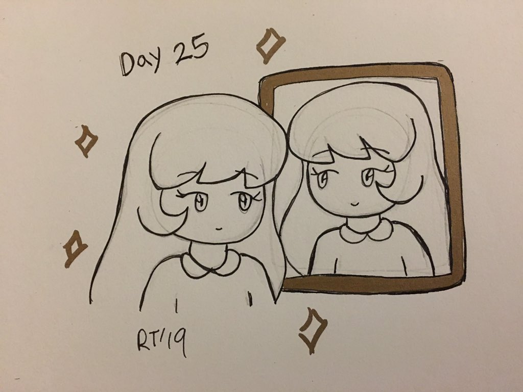 Ruby Telles On Twitter Day 25 Mirror Inktober Mirror Girl Images, Photos, Reviews