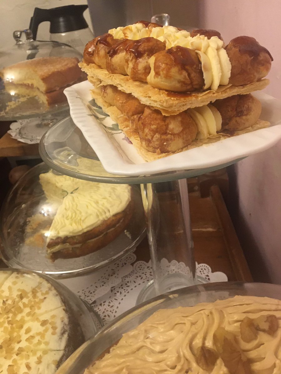 Our ‘bake-off challenge’ gateau saint  honore - tastes as good as it looks! A slice of heaven on a dreary day!