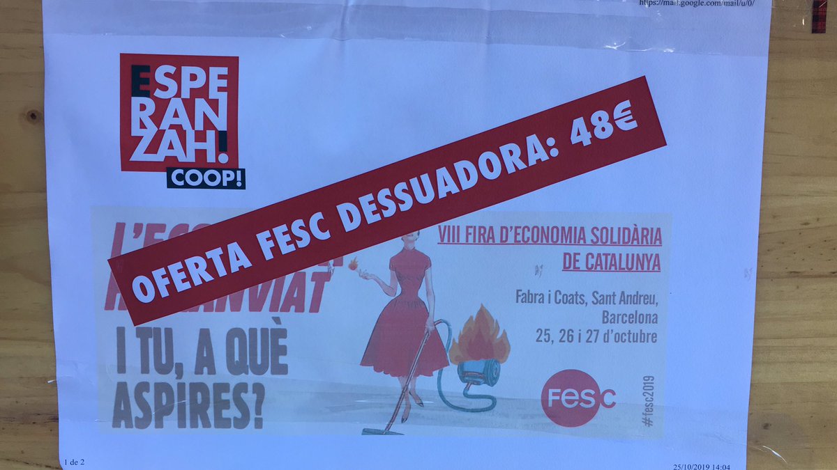 cercleNordSudBL's tweet photo. Ja estem amb la 🚐Coop Truck a la #FESC2019 a la @FabraiCoats  Passa’t a veure’ns i informa’t per fer-te sòcia de la cooperativa @EsperanzahWMF i dels projectes de l’ecosistema del Baix Llobregat https://t.co/yq6m7lnyut