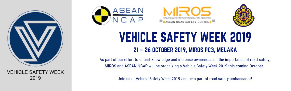 mirosroadsafety's tweet photo. Vehicle Safety Week 2019 is officially ended. We wanted to take a moment to thank you for the tremendous support throughout the program. We hope you found the sessions valuable &amp; had benefited from program. @MOTMalaysia   @Sitiza406 @AnwarKA01 @JPJ_Malaysia @aseancap @GlobalNCAP https://t.co/jDaUmRv6nZ