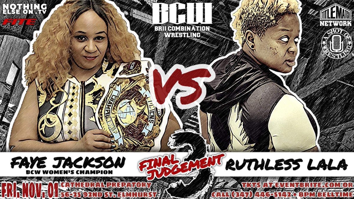 RuthlessLaLa's tweet photo. Nov.1st I make my @BCW_Wrestling_ debut against someone I have the uttermost respect for, my big sis @fayejackson419 . Sis I luv ya but unfortunately I have to knock your head off. Not personal just business, hell letβs even get milkshakes after. Respectfully tho. #Str8Ruthless https://t.co/lStHmVFS0W
