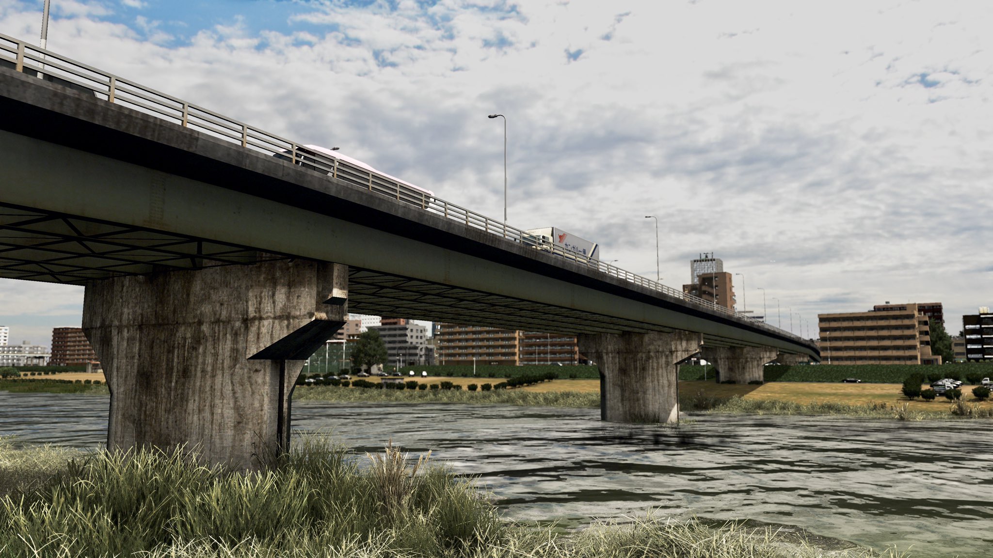 Ymsr 一年前と比べて日本風アセットがかなりの数増えててプレーしやすくなった Citiesskylines シティーズスカイライン 多摩川