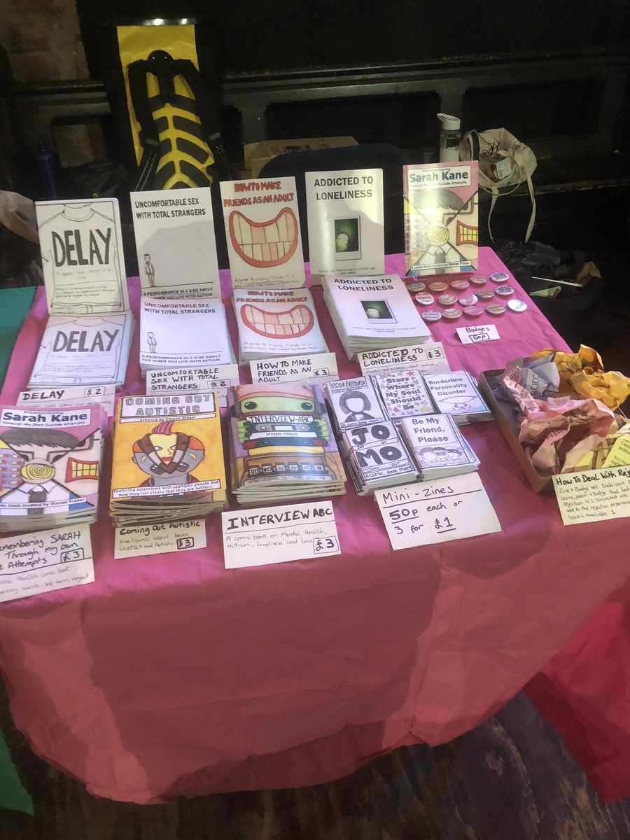 My table <a href="/ghostcomicsfest/">Ghost Comics Festival</a> #zines #comics #badges