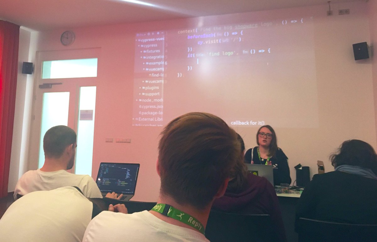 soean's tweet image. Great talk about E2E testing with cypress, thanks @leichteckig #vuecamp