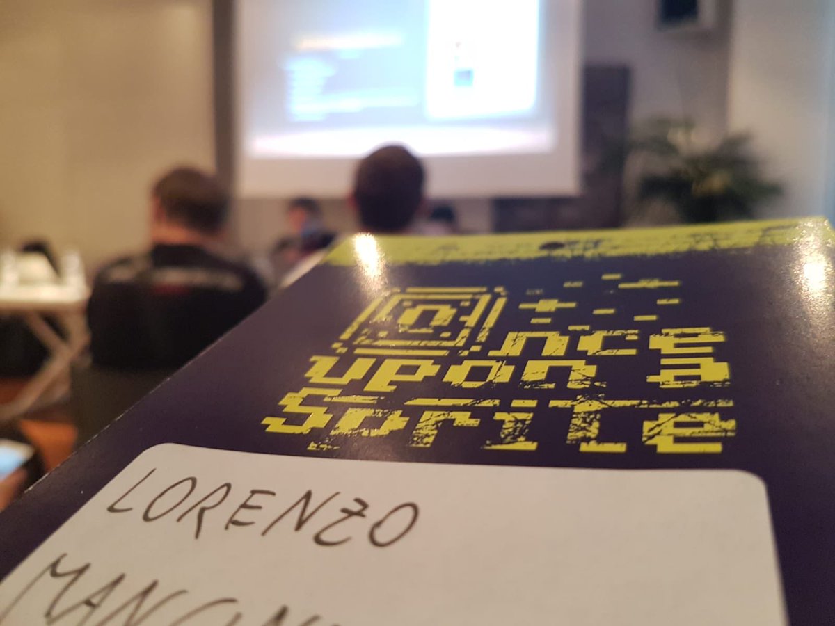 develer's tweet photo. Oggi una nostra delegazione è a #onceuponasprite. Nella foto, 40 anni di storia dell'editoria informatica italiana a una tavola rotonda, da Commodore Computer Club a TGM #ouas19 https://t.co/IncpdFbnZn