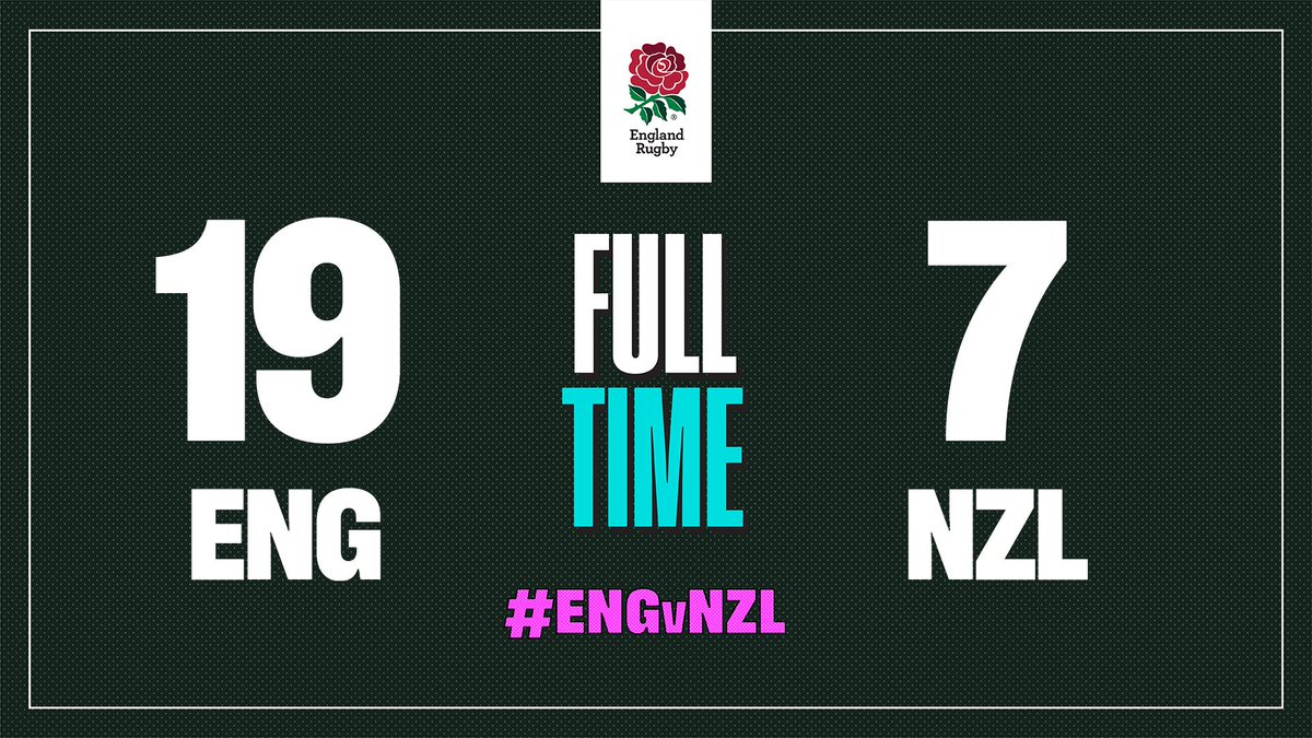 What. a. win! England have beaten New Zealand to reach the @rugbyworldcup final 🙌🌹 #CarryThemHome #RWC19 #ENGvNZL